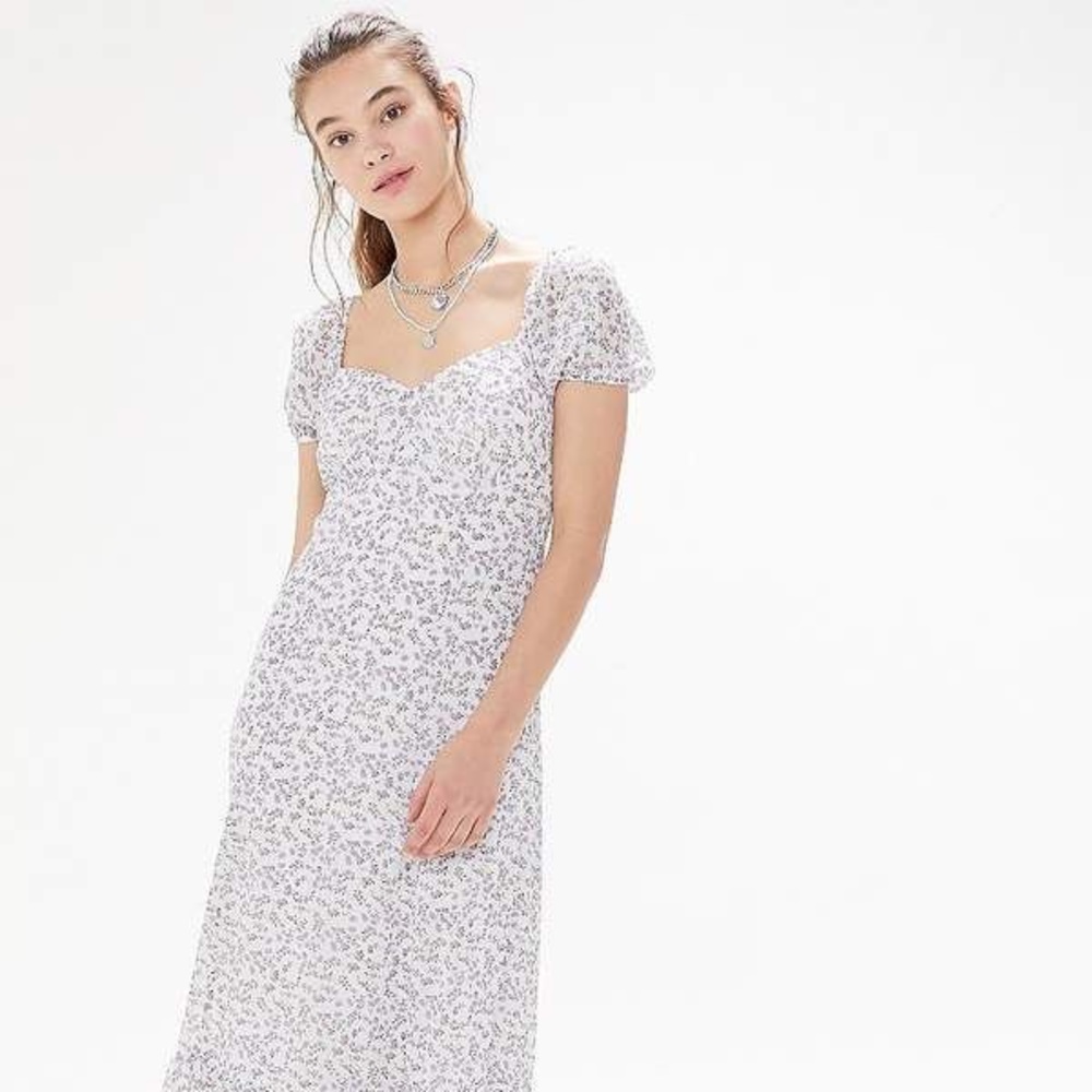 Urban Outfitters floral puff sleeve maxi dress
